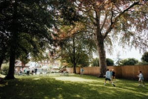 The gardens at The Townhouse in Alresford, Winchester